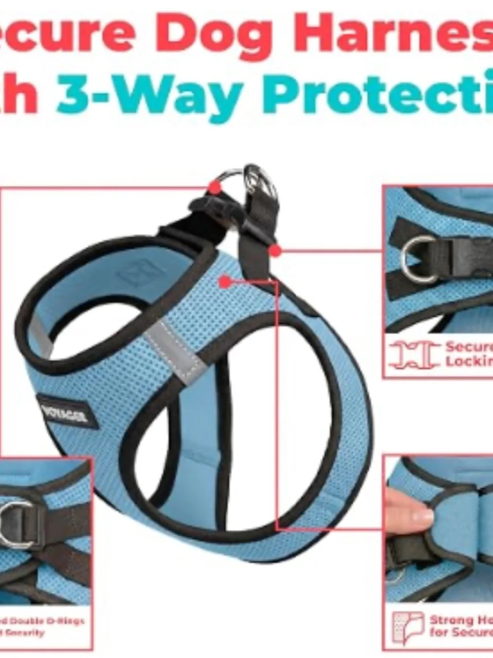 NWOT! Voyager Slip on Air Turquoise Dog Harness - MEDIUM - 	M (Chest: 16 - 18